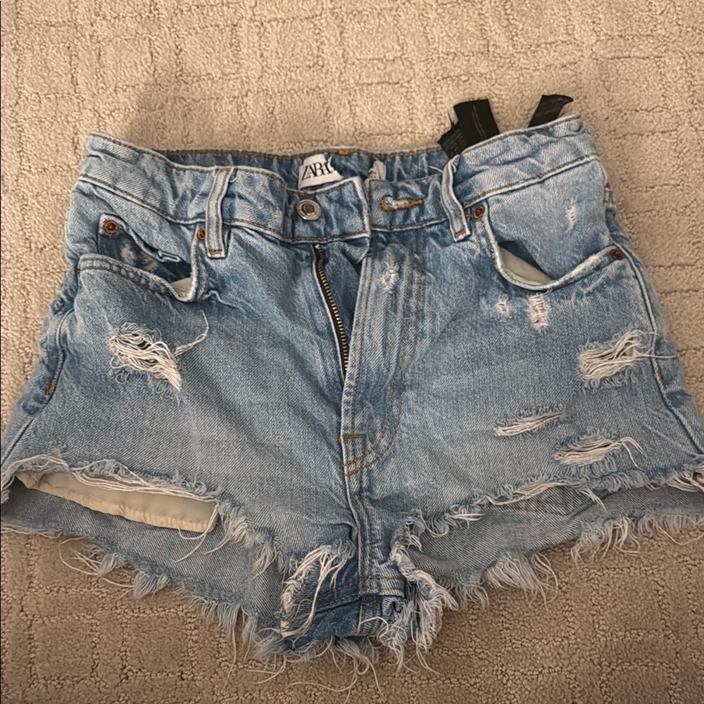Zara Blue Denim Shorts